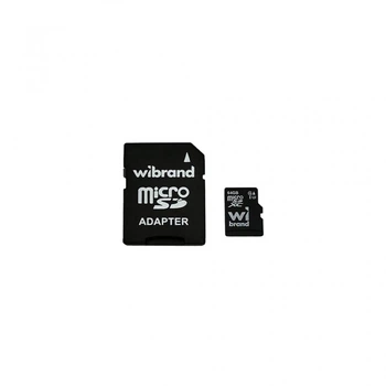 Карта памяти Wibrand 64GB mictoSD class 10 UHS-II (U3) V10 Read 80/Write 30 (WICDXU3/64GB-A) (23028)