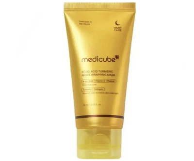 Нічна маска-плівка Medicube Kojic Acid Turmeric Night Wrapping Mask 75 мл для сяйва та вирівнювання тону шкіри