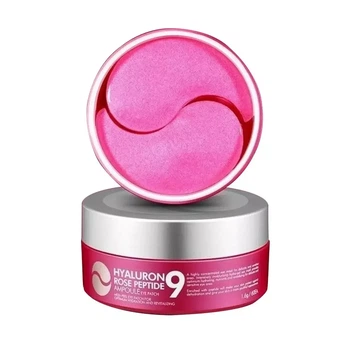 Гідрогелеві патчі під очі MEDI-PEEL Hyaluron Rose Peptide 9 Ampoule Eye Patch 60 шт зволоження та сяйво шкіри