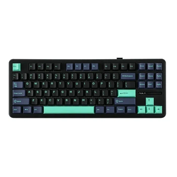 Беспроводная механическая клавиатура AULA F87 PRO Black, Graywood V3 Switch, 80%, RGB Подсветка (2.4G/Bluetooth/USB)