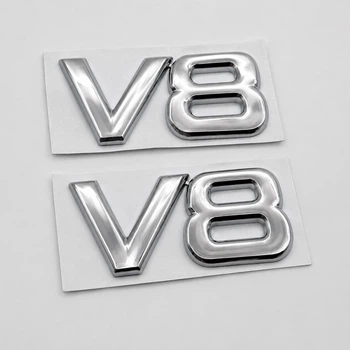 Таблички V8 хром шильдики значки 75 мм