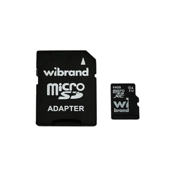 Карта памяти Wibrand 64GB mictoSD class 10 UHS-II (U3) V10 Read 80/Write 30 (WICDXU3/64GB-A)
