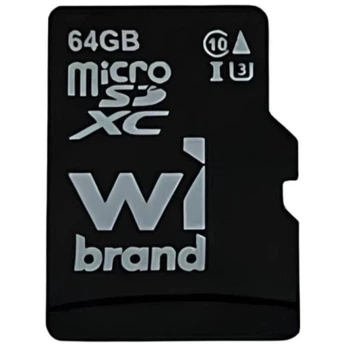 Карта памяти Wibrand 64GB mictoSD class 10 UHS-II (U3) V10 Read 80/Write 30 (WICDXU3/64GB)