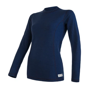 Термоблузка женская Sensor Merino DF LS S глубокий синий мериносовое волокно зимняя