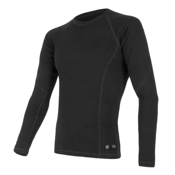 Термоблузка мужская Sensor Merino DF LS черная M смесь мериноса