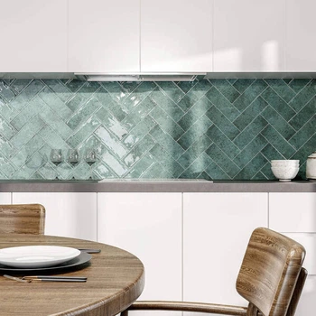 Плитка Golden Tile Como Зелений на БІЛ.Рельєф CO4S51 10х30 см
