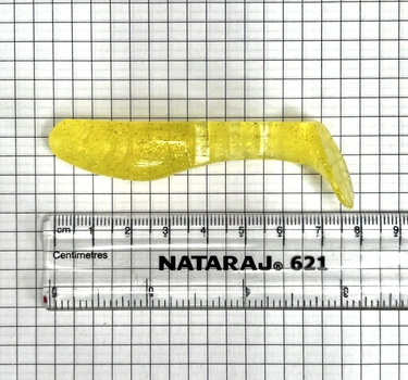 Приманка плаваюча ТЕП HARPOON KOPUTO 3" 005 Жовтий прозорий із золотими блискітками 2шт