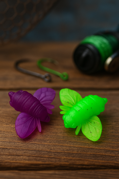 Силіконовий жук REFLEX Color mix 2шт Фіолетово-салатовий