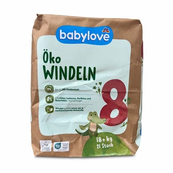 Экологически чистые подгузники 8-го размера Babylove Öko Windeln 18+ кг. 21 шт