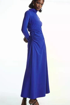 Сукня жіноча COS high-neck gathered midi dress 1140756002 XS Синій