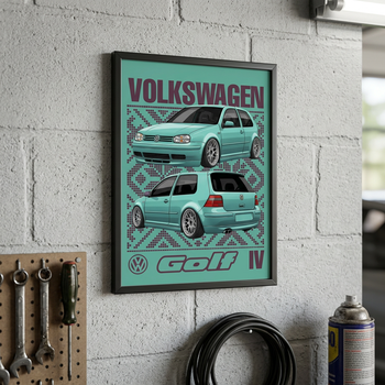 Постер в рамці Volkswagen Golf IV – Low Style Edition 30х40см