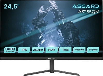 Монитор 24.5" ASGARD Gaming AS255QM IPS Black 240Hz