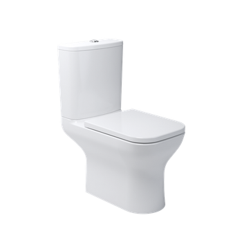 Унітаз компакт Devit Frame 3710020 з кришкою soft-close безобідковий, Vortex Flush, білий