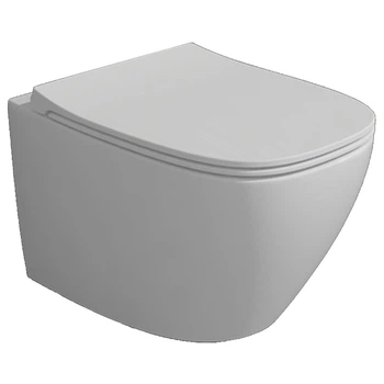 Унитаз подвесной Simas Juniper JU18/F85/JU004 безобедочный с сиденьем Soft Close, турбозмил Vertigo, белый матовый