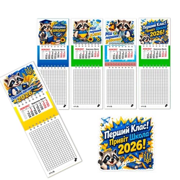 Календарь на магните с блокнотом , на 2026 и 2027 год , 5 штук ,Подарок на 1 сентября, Первоклассник 2026 , Подарок Первокласснику, Школьный сувенир , 32 вид