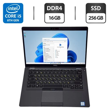 Ультрабук Б-клас Dell Latitude 5400 / 14" (1920x1080) IPS / Intel Core i5-8365U (4 (8) ядра по 1.6 - 4.1 GHz) / 16 GB DDR4 / 256 GB SSD / Intel UHD Graphics 620 / WebCam / Windows 11 Pro б/в