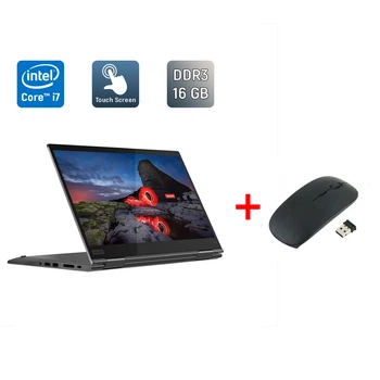 Ноутбук-трансформер Lenovo ThinkPad x1 Yoga 4 th / 14" (2560x1440) IPS Touch / Intel Core i7-8665U (4 (8) ядра по 1.9 - 4.8 GHz) / 16 GB DDR3 / 512 GB SSD / Intel UHD Graphics / WebCam / TouchID / Windows 10 б/в + Подарунок Миша / USB