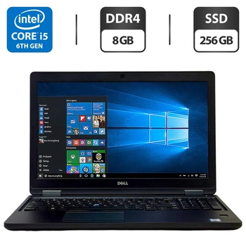 Ноутбук Б-клас Dell Latitude 5580 / 15.6" (1920x1080) IPS / Intel Core i5-6300U (2 (4) ядра по 2.4 - 3.0 GHz) / 8 GB DDR4 / 256 GB SSD / Intel HD Graphics 520 / WebCam / Windows 10 Pro б/в