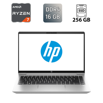 Ноутбук Б-класс HP Probook 445 G10 / 14" (1920x1080) IPS / AMD Ryzen 7 7730U (8 (16) ядер по 2.0 - 4.5 GHz) / 16 GB DDR4 / 256 GB SSD / AMD Radeon Vega 6 Graphics / WebCam / TouchID / Windows 11 б/у