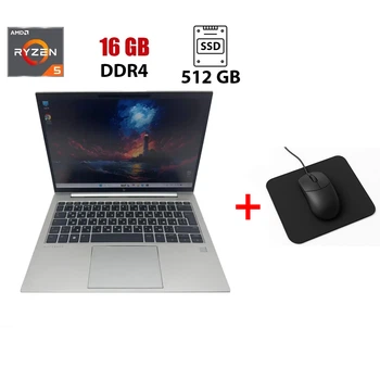 Ультрабук HP EliteBook 835 G10 / 13.3" (1920x1200) IPS / AMD Ryzen 5 Pro 7540U (6 (12) ядер по 3.2 - 4.9 GHz) / 16 GB DDR4 / 512 GB SSD / AMD Radeon 740M Graphics / WebCam б/в + Подарунок Мишка та килимок