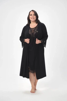 Халат Shato Shato 2514/1 black XXL черный