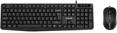 Комплект SET-1, Black, USB, клавіатура (104 клавіші Canyon (teh0028310)