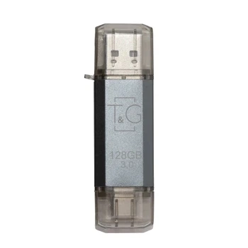 Флеш накопитель USB 128Gb Star TG009TC, Silver, Type-C/USB 3.0 (TG009TC-128GSL3) T&G (teh0029081)