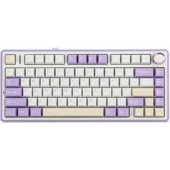 Клавиатура беспроводная F75, White/Purple, Bluetooth 5.0/2.4GHz USB/Type-C, механическая (перем. Aula 000349523