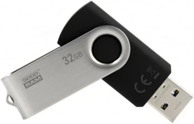 Флеш накопитель USB 32Gb UTS3, Black/Silver, USB 3.2 Gen 1, до 60/20 МБ/с (UTS3-0320K0R11) Goodram (teh0029134)