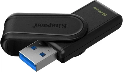 Флеш накопитель USB 64Gb DataTraveler Exodia S, Black, USB 3.2 Gen 1 (DTXS/64GB) Kingston (2000003501137)