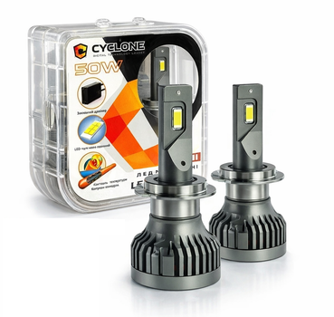 LED лампы H7 Cyclone TYPE 34 Canbus 50 Watt 5500K 10000 Lm 2 шт