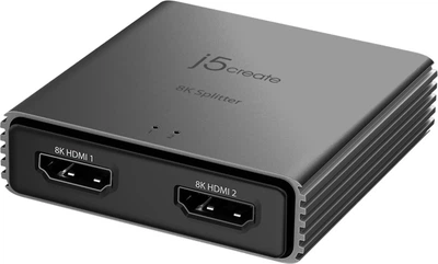 Разветвитель HDMI сигнала J5create на 2 порта HDMI v. 2.1 (JDSH812-N)