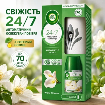 Автоматичний освіжувач повітря Air Wick Freshmatic Білі квіти 2 5 0 мл
