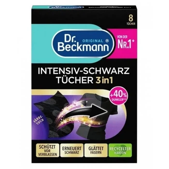 Серветки Dr. Beckmann 2 в 1 для оновлення чорного кольору та тканини 8 шт (4008455064611)