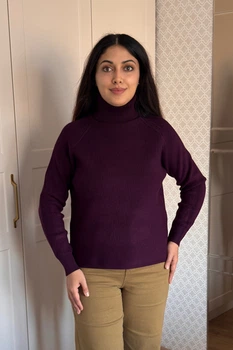 Светр INEDIT 10626 Dark-Violet ONE SIZE