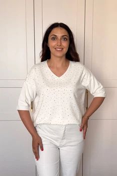 Светр INEDIT 10852 White ONE SIZE