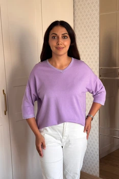 Светр INEDIT 10858 Lavender ONE SIZE