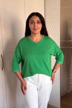 Светр INEDIT 10858 Green ONE SIZE