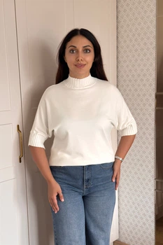 Светр INEDIT 10857 White ONE SIZE