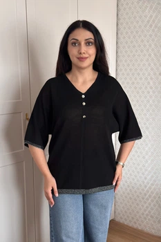 Светр INEDIT 10863 Black ONE SIZE