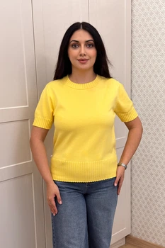 Светр INEDIT 10864 Yellow ONE SIZE