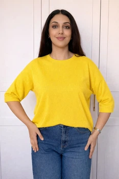 Светр INEDIT 10850-1 Yellow ONE SIZE