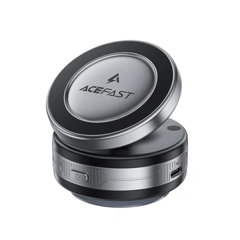 Автодержатель для телефона с БЗП ACEFAST E29 Electric Suction cup magnetic wireless charging holder Metal Gray 6974316284840