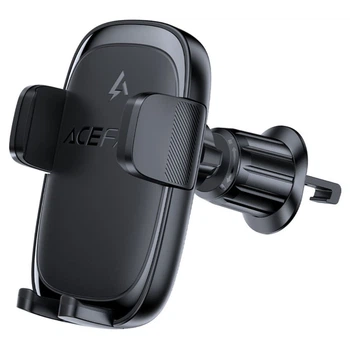 Автотримач для телефона з БЗП ACEFAST D48 press type wireless charging car holder for air vent Black (6974316284123)