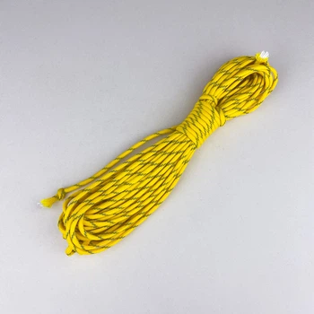 Шнур Reflective paracord світловідбивний 10м для плетіння ременів браслетів брелоків нашийників жовтий (79500023/С)