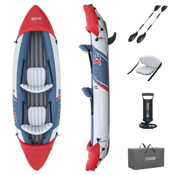 Надувной каяк Bestway Lite-Rapid X2 65077 – 2-местная байдарка 321×88×42 см, грузоподъемность до 160 кг, в комплекте 2 весла и насос. (COPY)