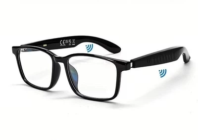 Умные очки с прозрачными линзами, Bluetooth и функцией перевода языков Sendbono