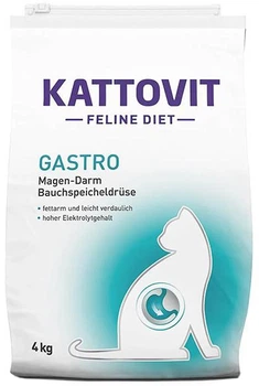 Сухий лікувальний дієтичний корм для котів Kattovit Veterinary Gastro із захворюваннями ШКТ, розладами травлення та підшлункової залози 4 кг (4000158771643)
