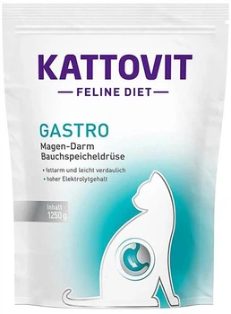 Сухий лікувальний дієтичний корм для котів Kattovit Veterinary Gastro із захворюваннями ШКТ, розладами травлення та підшлункової залози 1.25 кг (4000158771445)