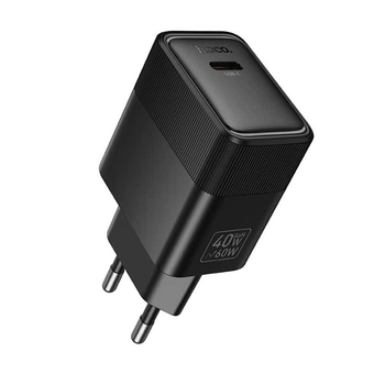 Мережевий зарядний пристрій HOCO CS113A Lounge single port 40/60W Black
